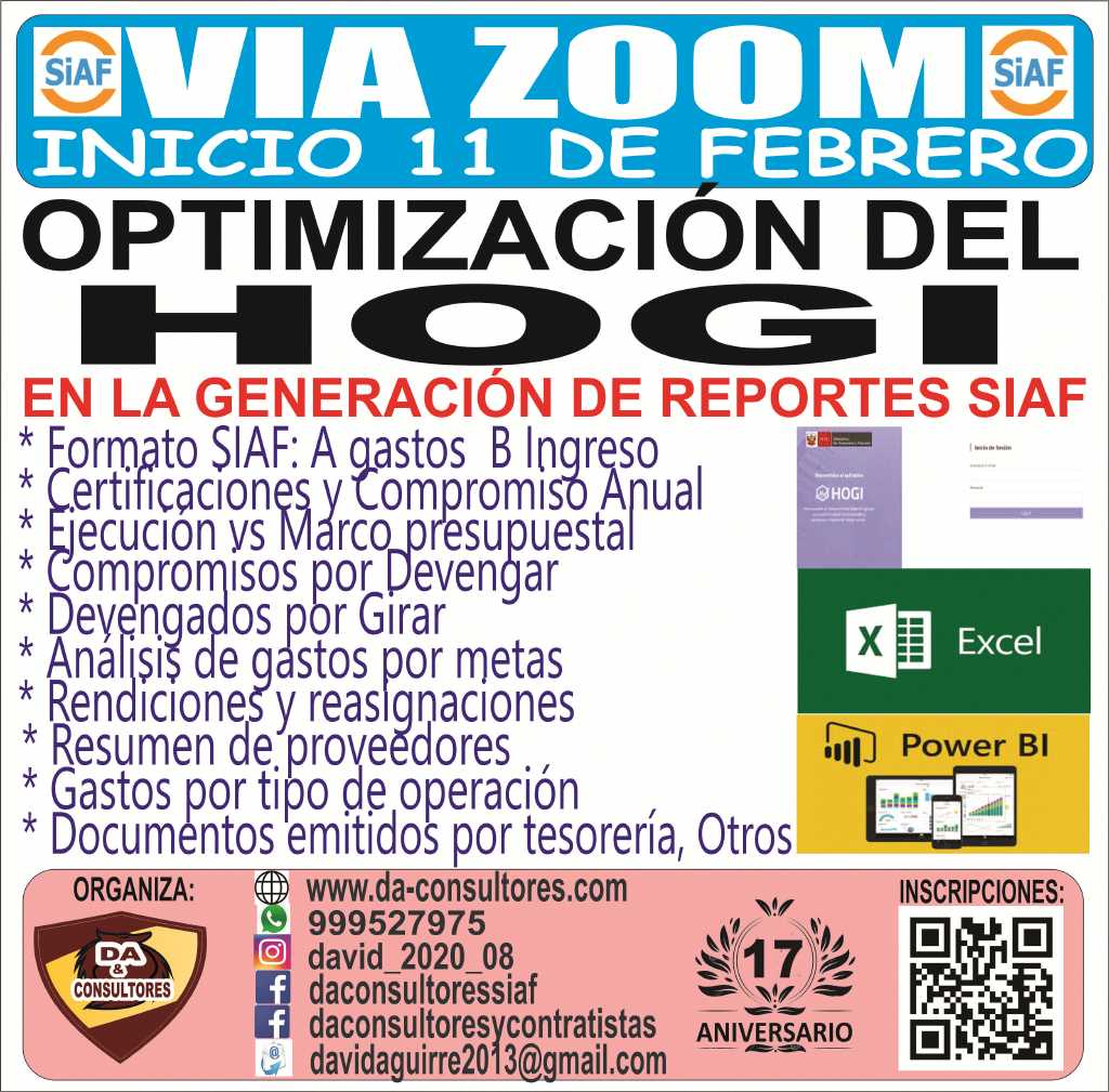 OPTIMIZACIÓN DEL HOGUI EN LA GENERACIÓN DE REPORTES SIAF 